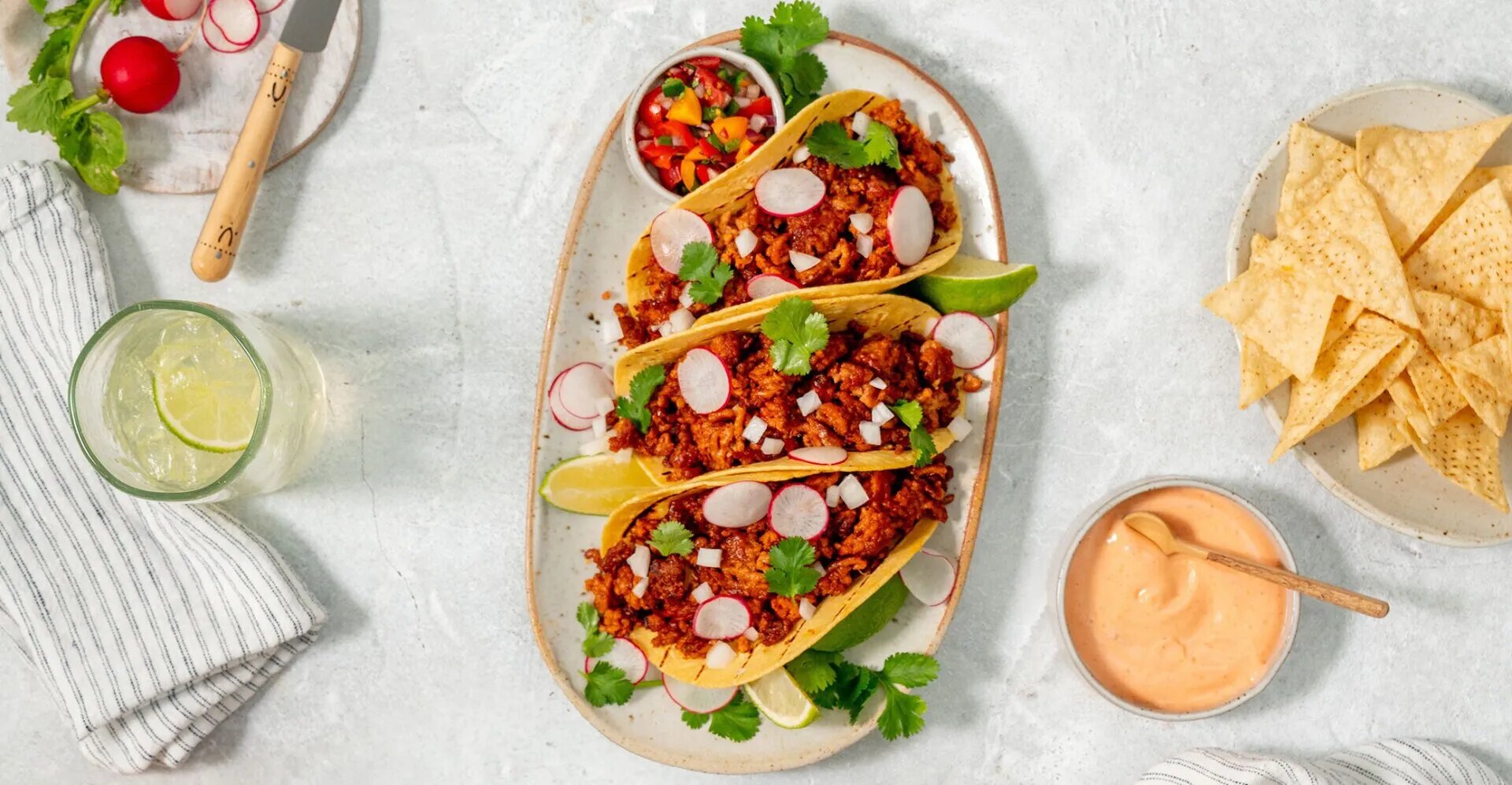 Spicy Soft Tacos with Cherry Tomato Salsa Spicy Soft Tacos with Cherry Tomato Salsa